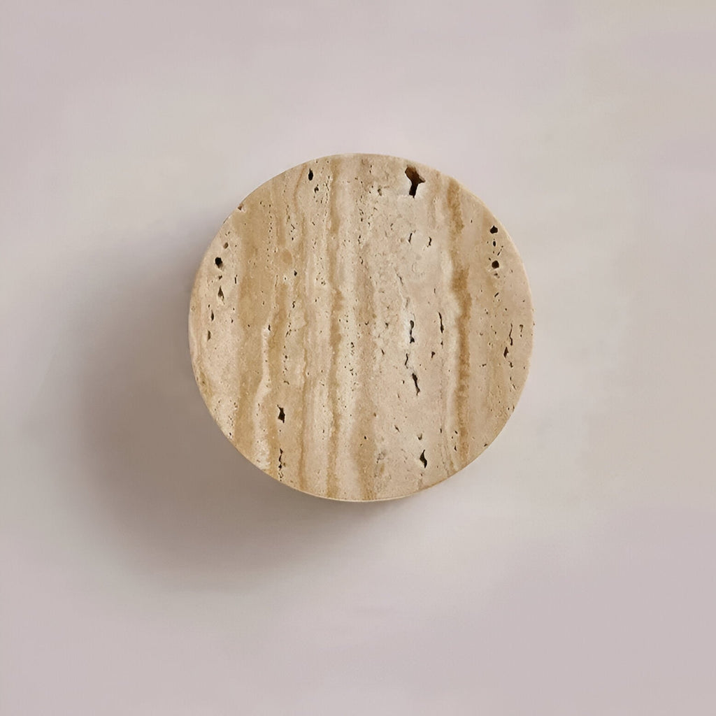 Natural Travertine Wall Light for Wabi Sabi Interiors | Travara