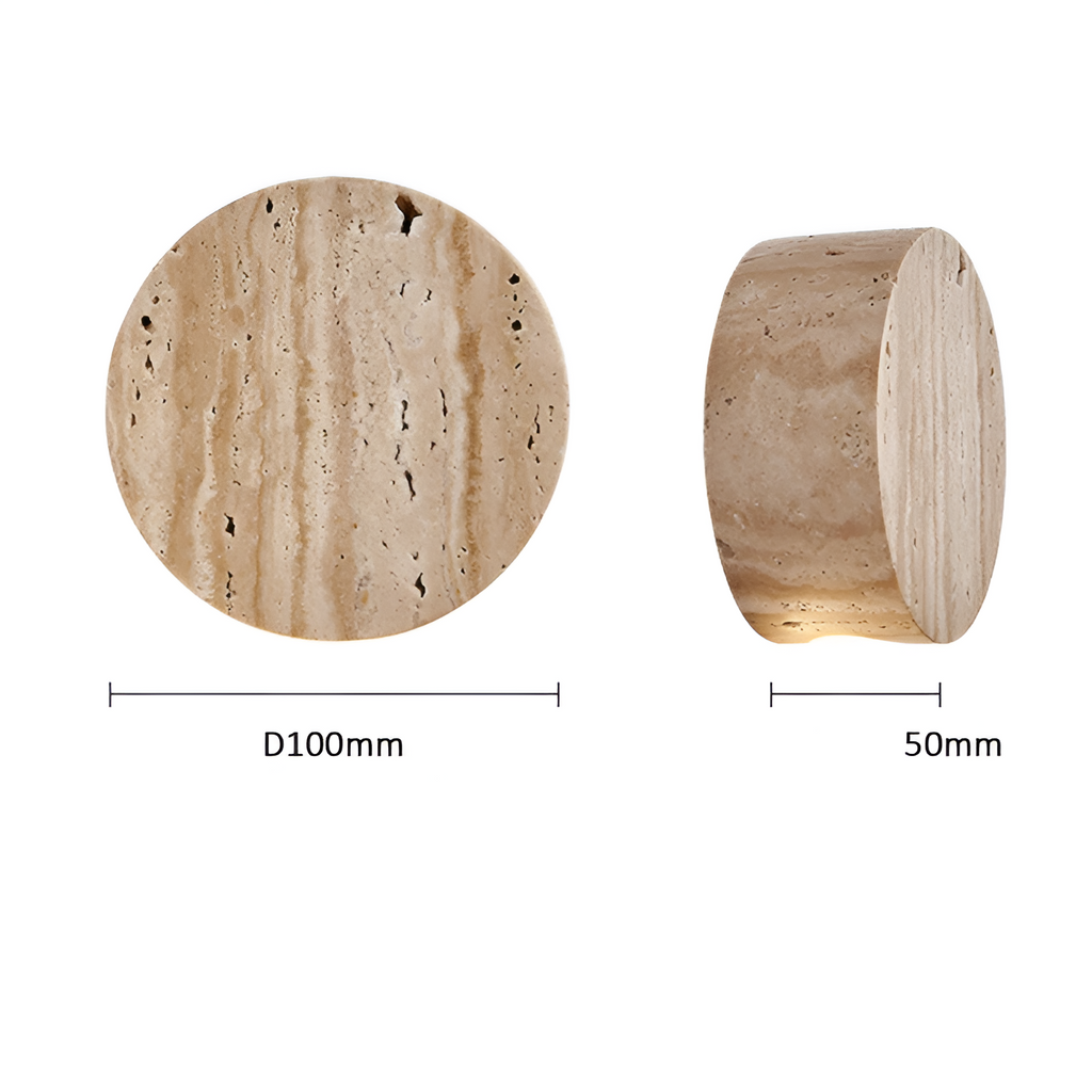 Natural Travertine Wall Light for Wabi Sabi Interiors | Travara