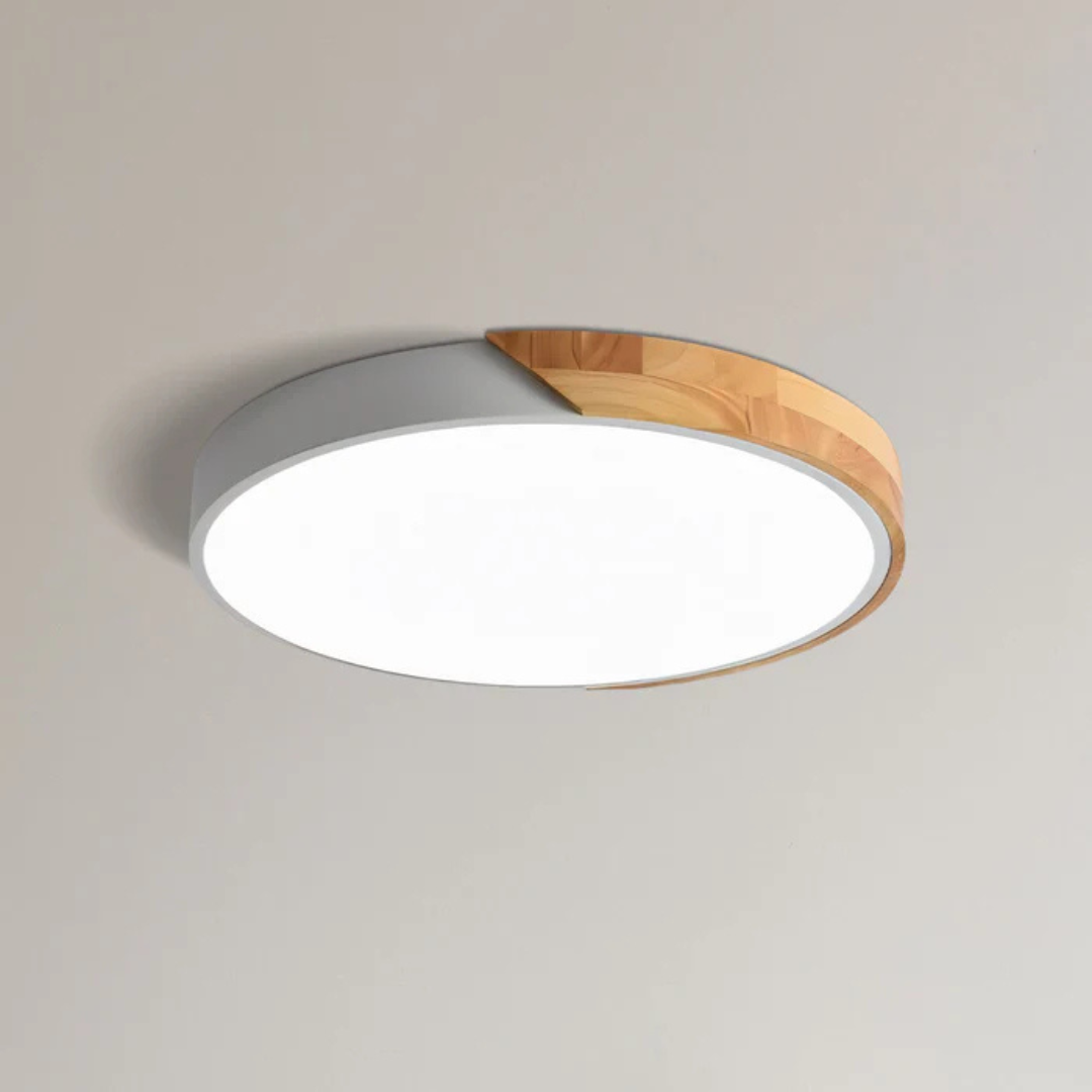 Nordic Wooden Ceiling Lamp | LED Flush Ceiling Light Fixture