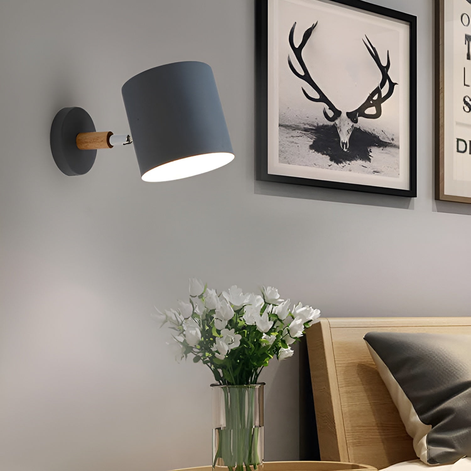 Nordic Adjustable Wood Metal Wall Light Fixture | Lumovia