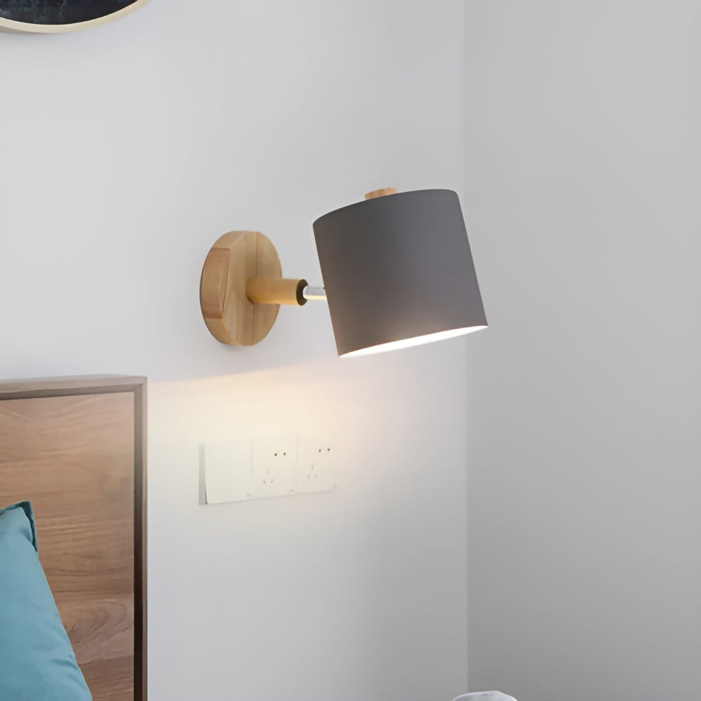 Nordic Adjustable Wood Metal Wall Light Fixture | Lumovia