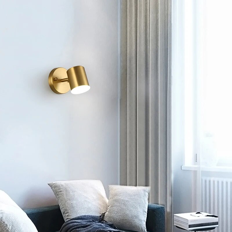 Nordic Black Gold Metal LED Wall Light Fixture | Lumoro