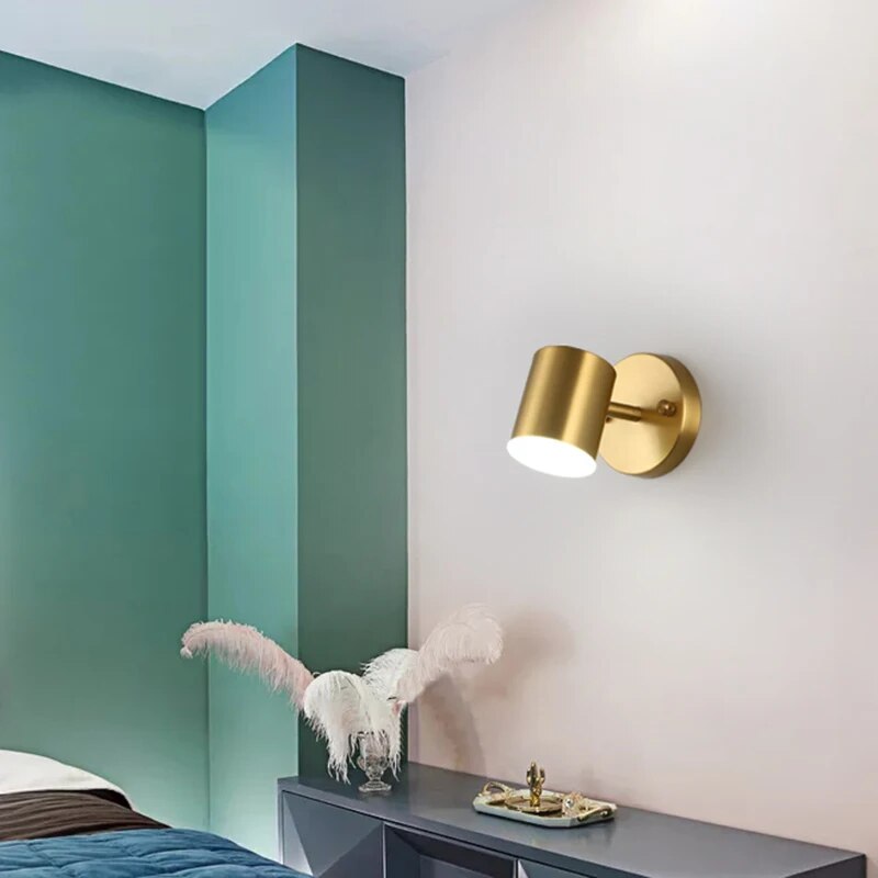 Nordic Black Gold Metal LED Wall Light Fixture | Lumoro