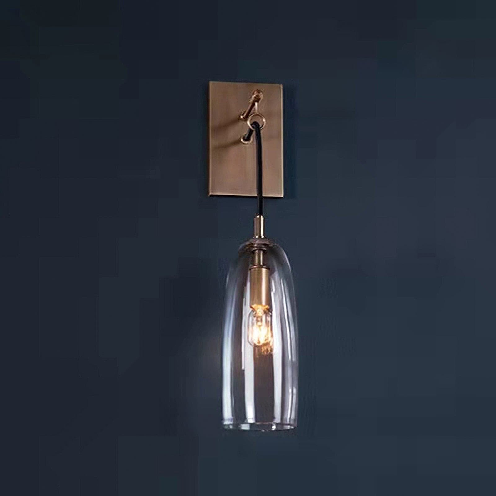 Nordic Brass Glass Wall Light for Interior Spaces | Bralune