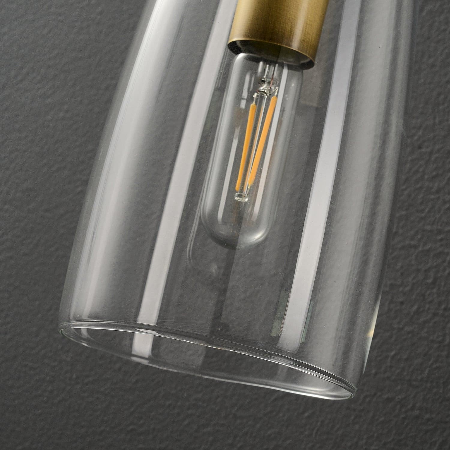 Nordic Brass Glass Wall Light for Interior Spaces | Bralune