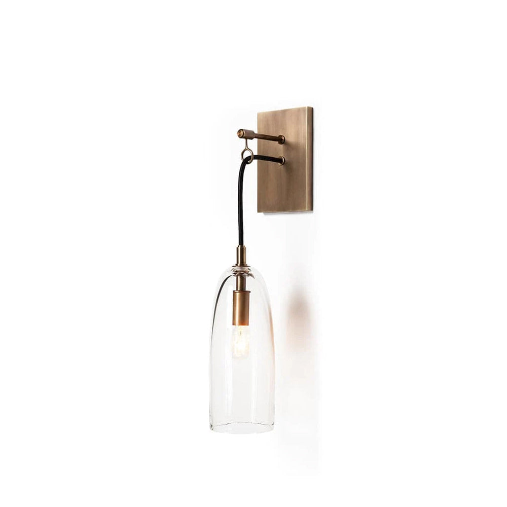 Nordic Brass Glass Wall Light for Interior Spaces | Bralune