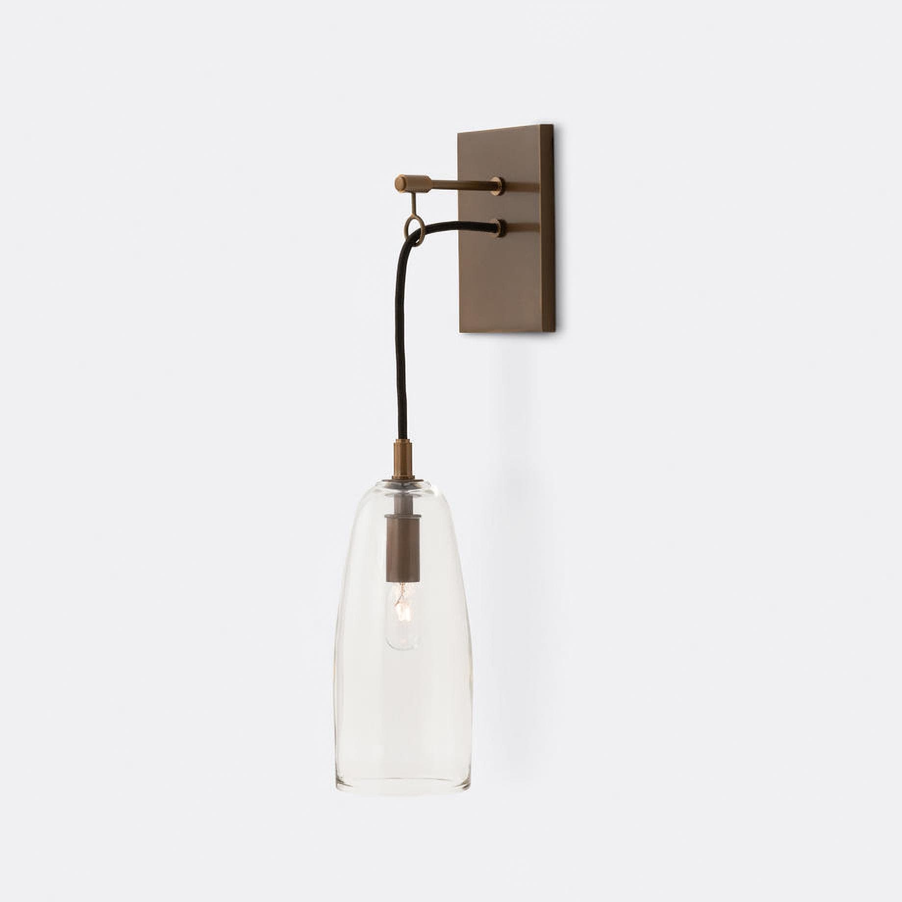 Nordic Brass Glass Wall Light for Interior Spaces | Bralune