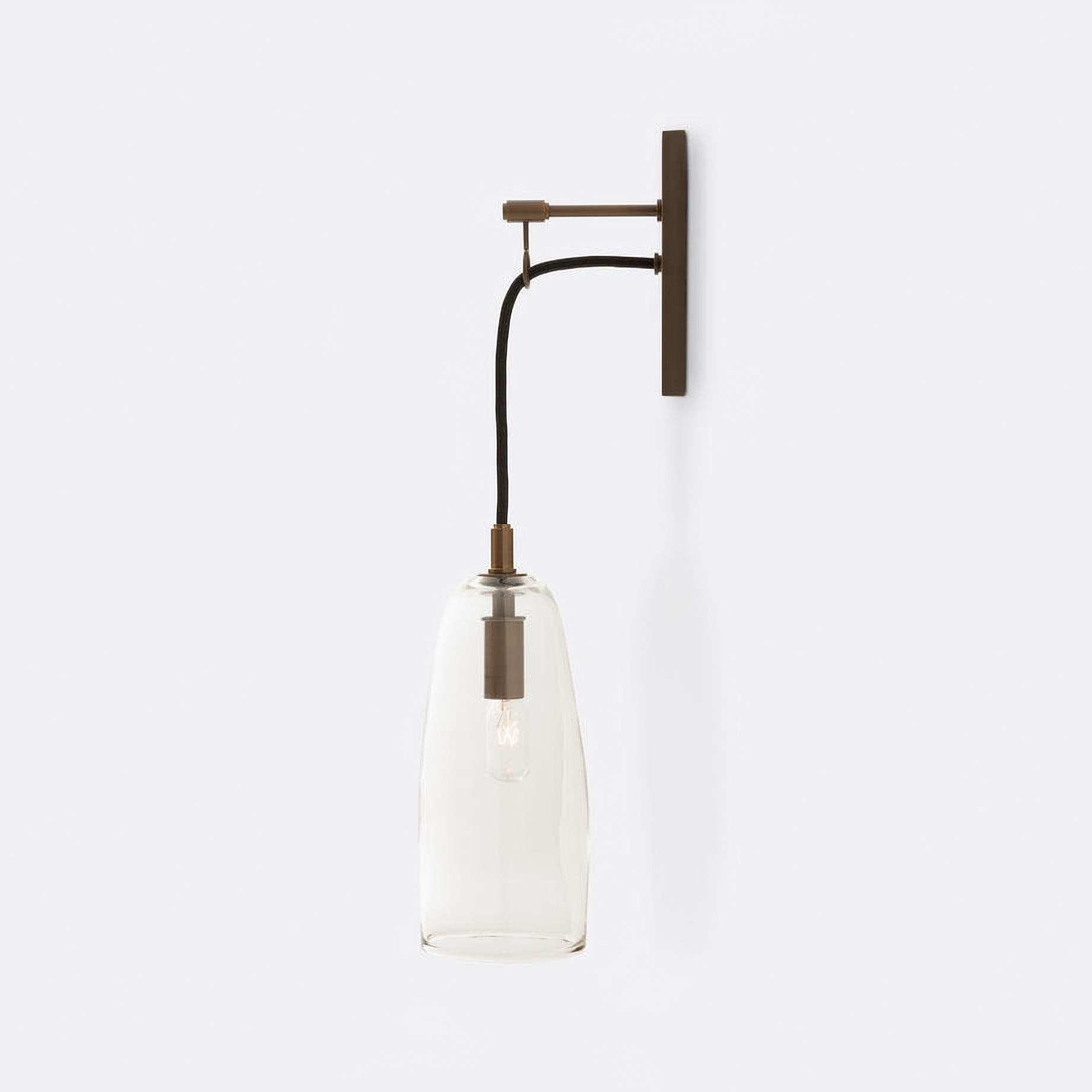 Nordic Brass Glass Wall Light for Interior Spaces | Bralune