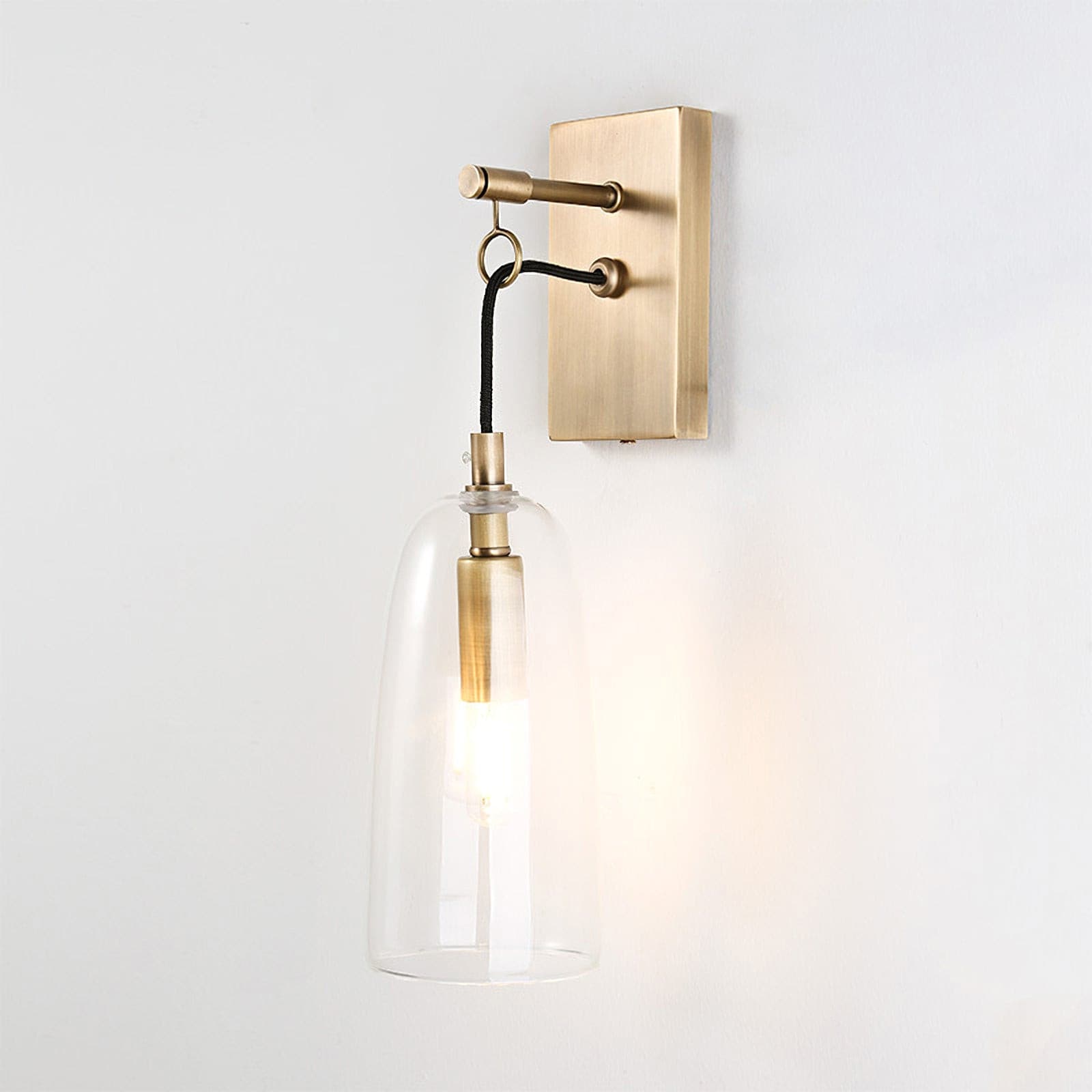 Nordic Brass Glass Wall Light for Interior Spaces | Bralune
