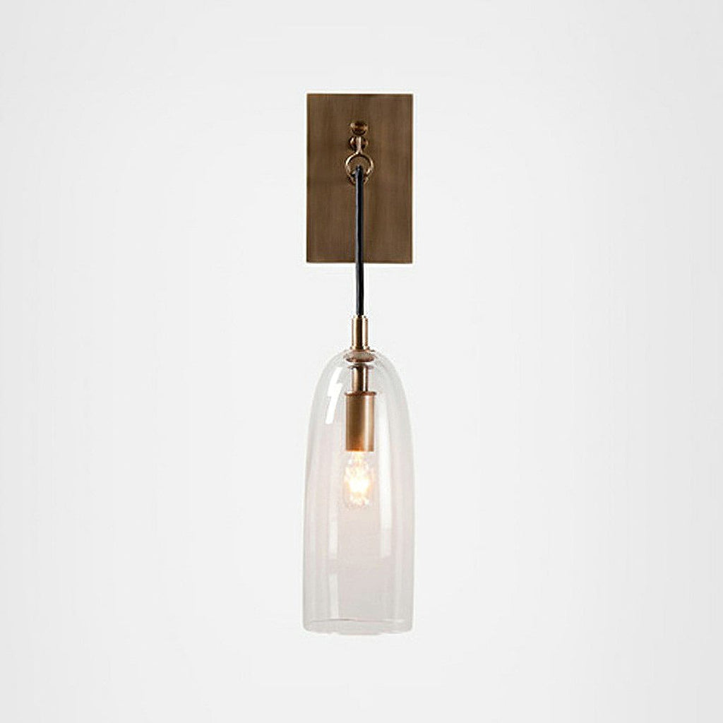 Nordic Brass Glass Wall Light for Interior Spaces | Bralune
