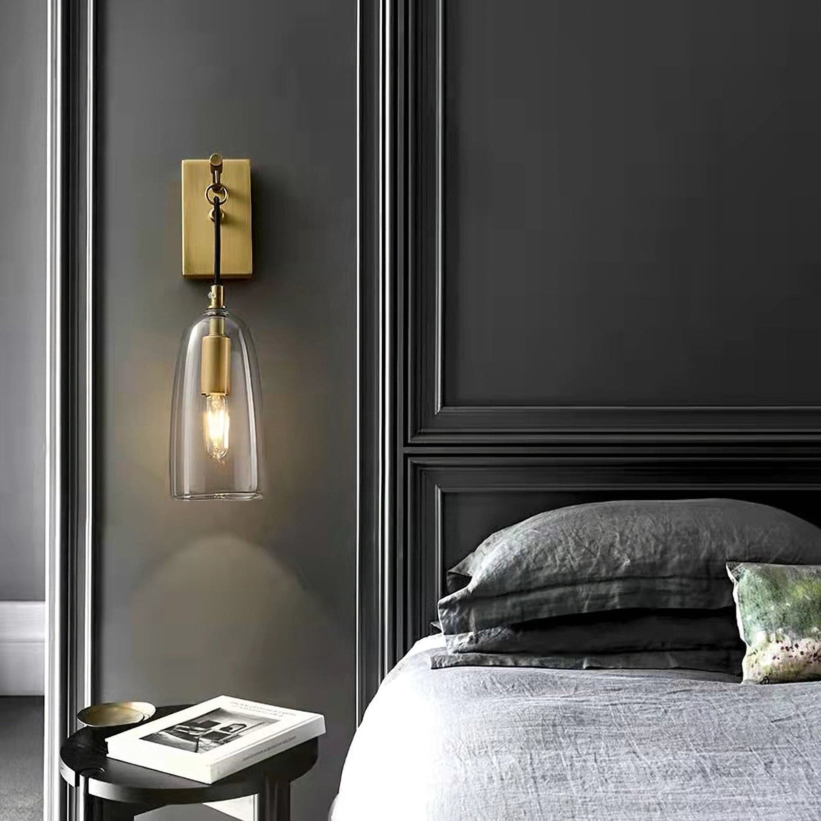 Nordic Brass Glass Wall Light for Interior Spaces | Bralune