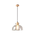 Nordic Clear Glass Pendant Light Adjustable Cord | Menora