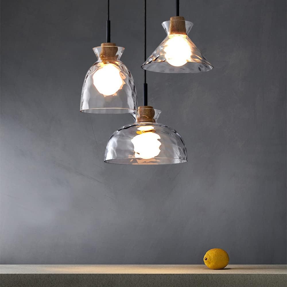 Nordic Clear Glass Pendant Light Adjustable Cord | Menora