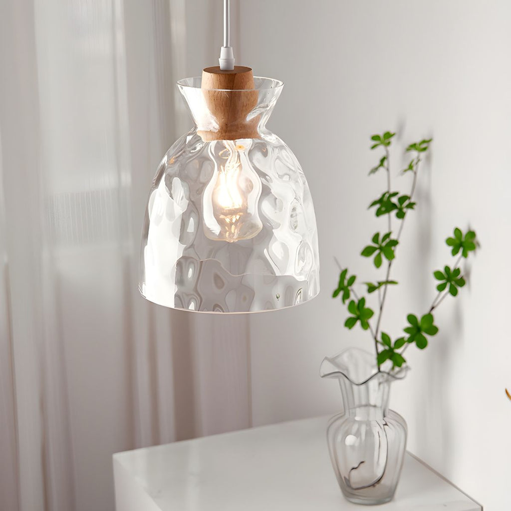 Nordic Clear Glass Pendant Light Adjustable Cord | Menora