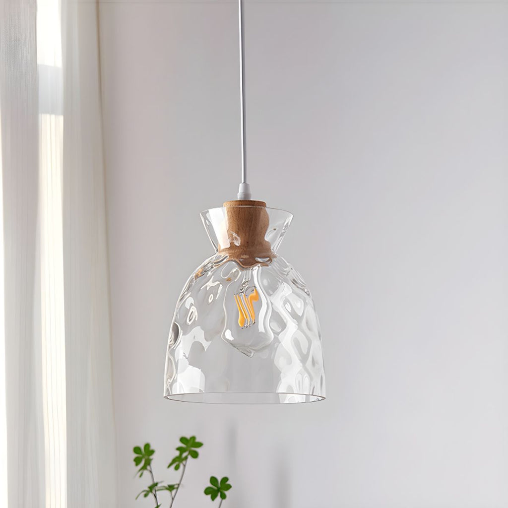 Nordic Clear Glass Pendant Light Adjustable Cord | Menora