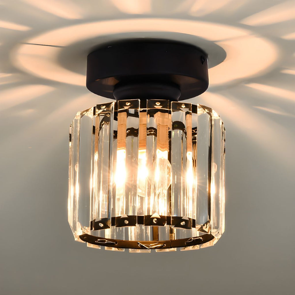 Nordic Crystal Ceiling Light Flush Mount Fixture | Salmora