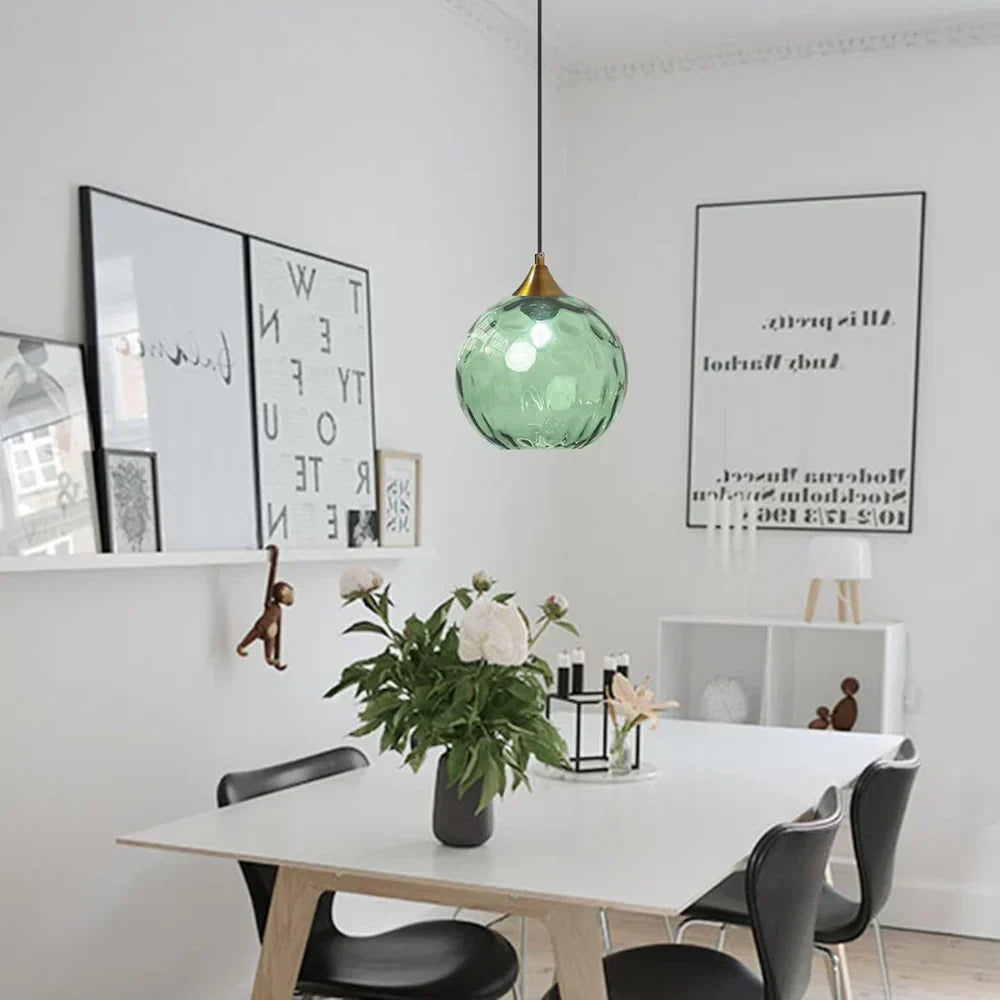Nordic Glass Globe Pendant Light Fixture | Solvara
