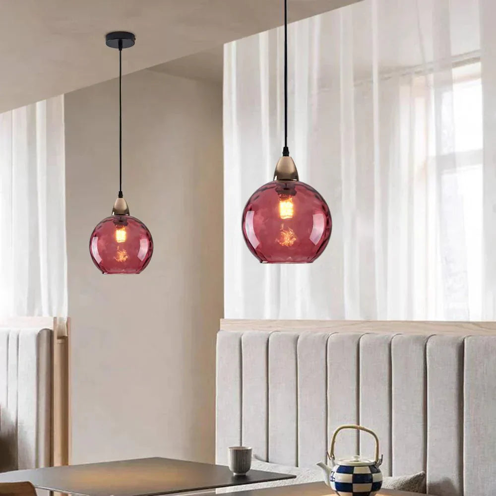 Nordic Glass Globe Pendant Light Fixture | Solvara