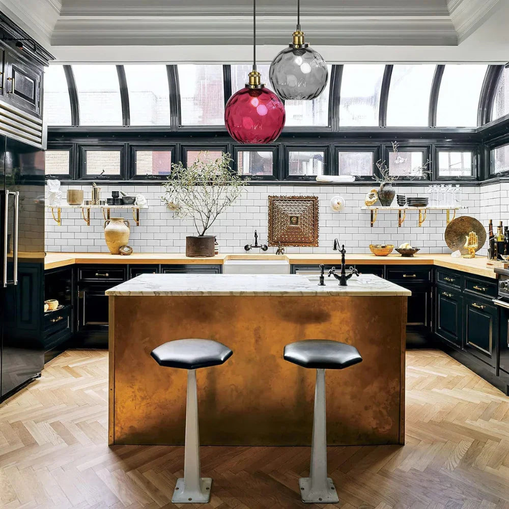 Nordic Glass Globe Pendant Light Fixture | Solvara