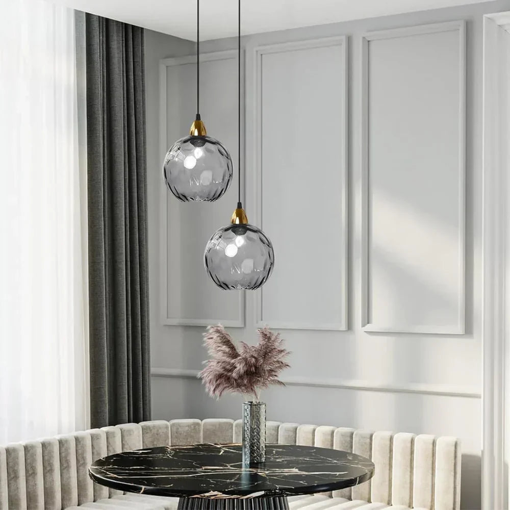 Nordic Glass Globe Pendant Light Fixture | Solvara