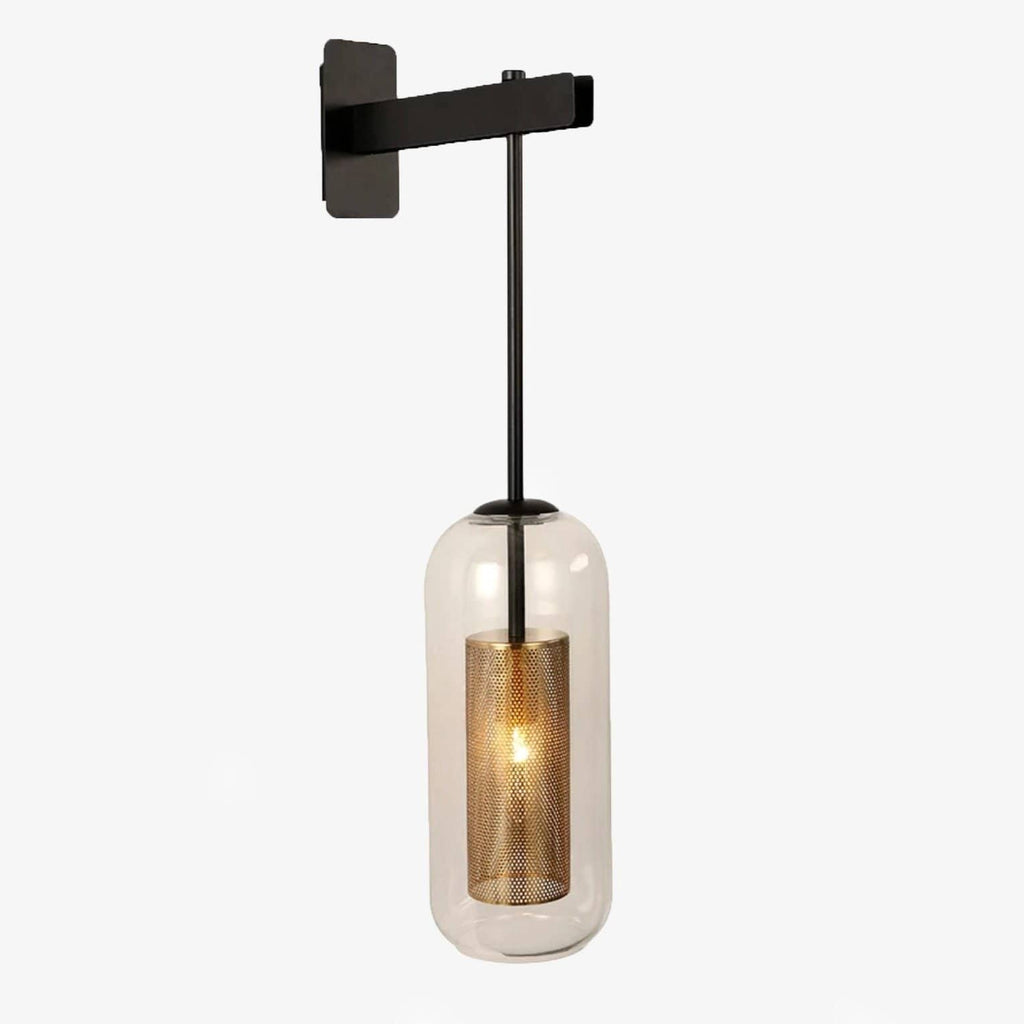 Nordic Industrial Metal Glass Wall Light Fixture | Yernova