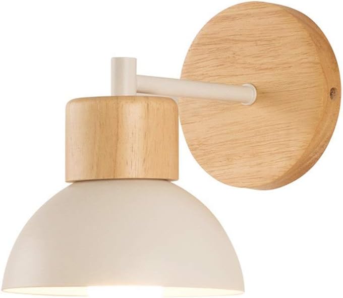Nordic Japandi Wood Iron LED Wall Light Fixture | Timbera