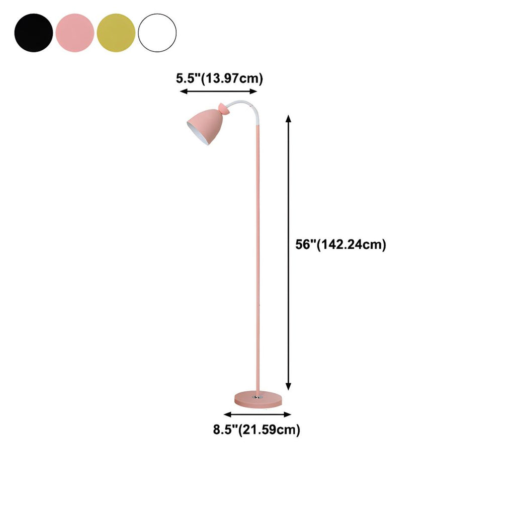 Nordic Metal Floor Lamp with Bell Shade Design | Ilvino