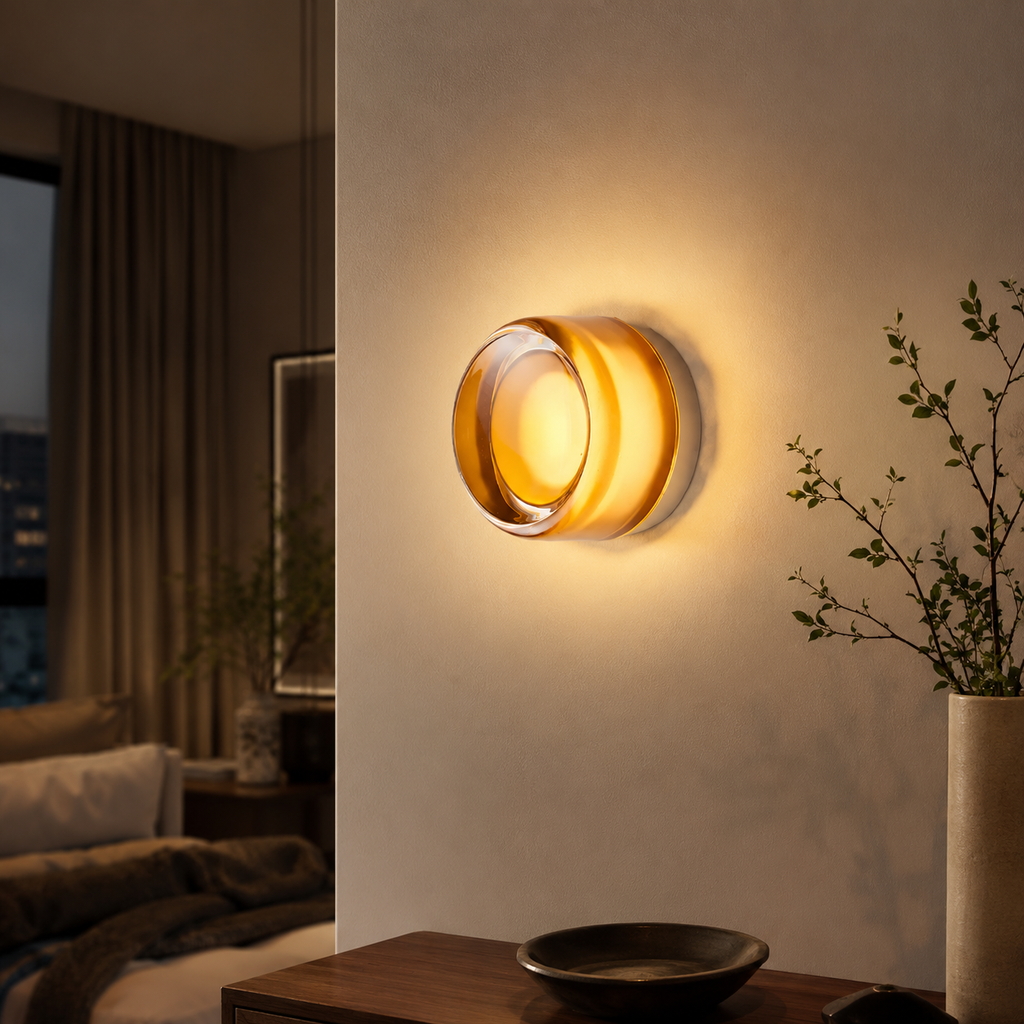 Nordic Minimalist Acrylic Lens LED Wall Light | Luminox