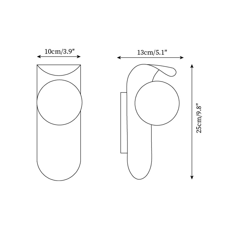 Nordic Minimalist Iron and Wood Accent LED Wall Light | Sarvian