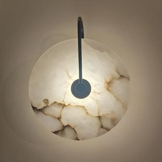 Nordic Natural Alabaster Marble Wall Light Modern Design | Albrin
