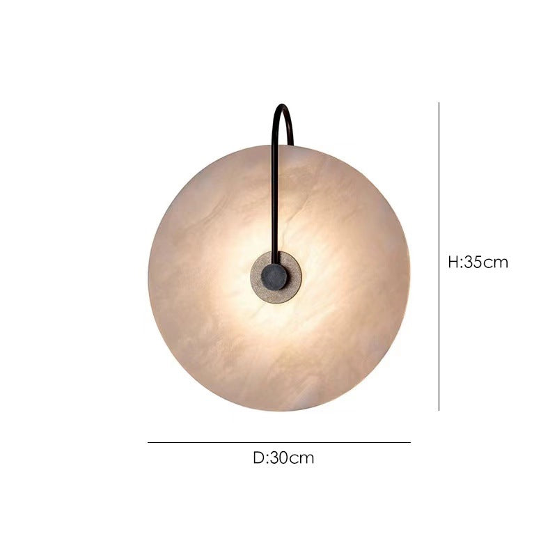 Nordic Natural Alabaster Marble Wall Light Modern Design | Albrin