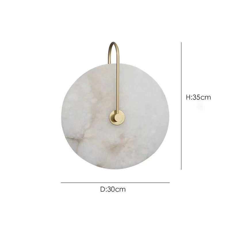 Nordic Natural Alabaster Marble Wall Light Modern Design | Albrin