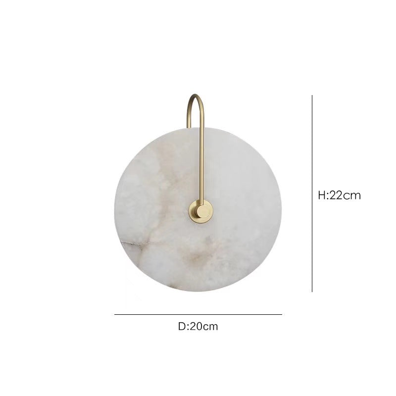 Nordic Natural Alabaster Marble Wall Light Modern Design | Albrin