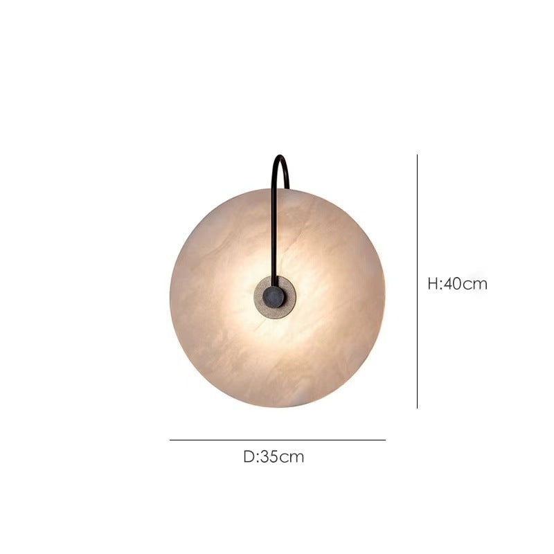 Nordic Natural Alabaster Marble Wall Light Modern Design | Albrin