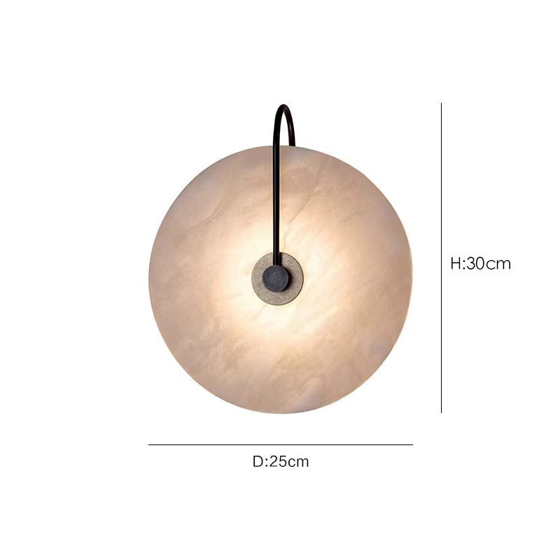 Nordic Natural Alabaster Marble Wall Light Modern Design | Albrin