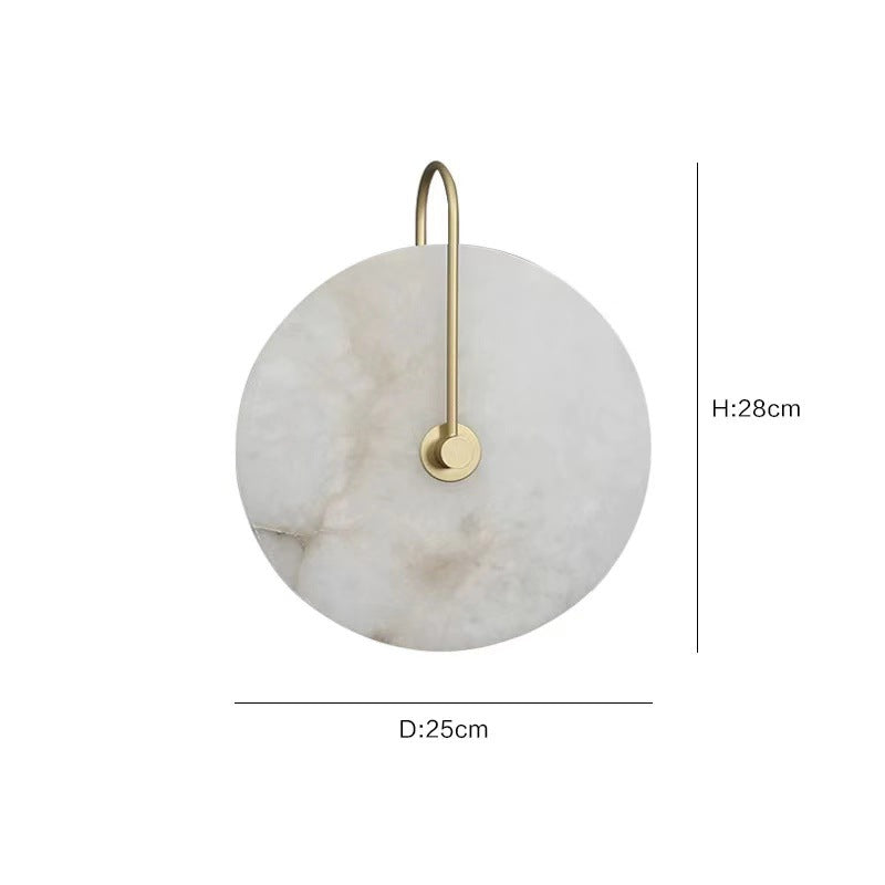 Nordic Natural Alabaster Marble Wall Light Modern Design | Albrin