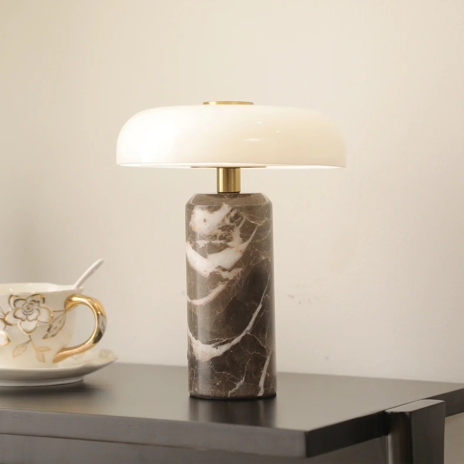 Nordic Portable LED Table Lamp with Marble Base | Nadoma