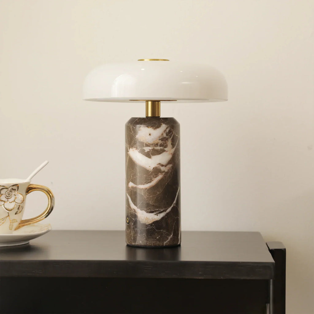 Nordic Portable LED Table Lamp with Marble Base | Nadoma