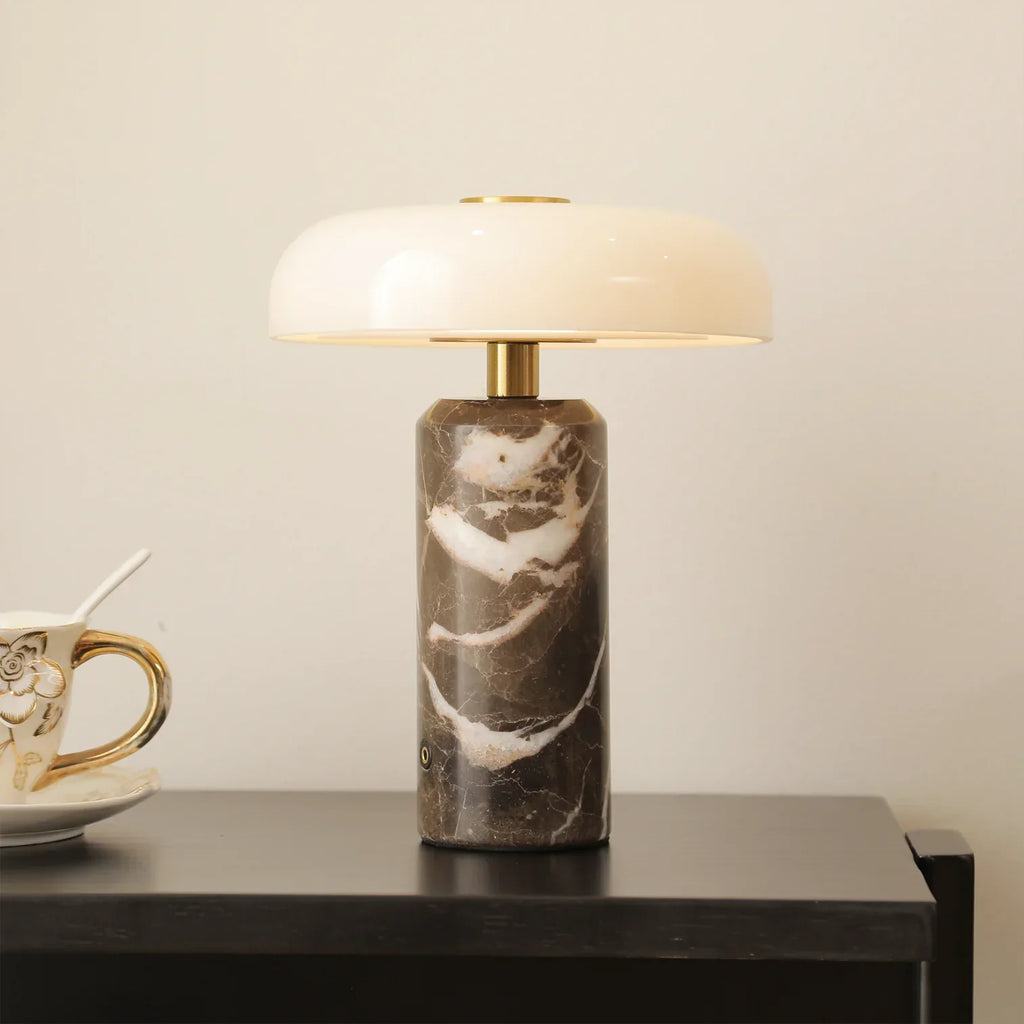 Nordic Portable LED Table Lamp with Marble Base | Nadoma