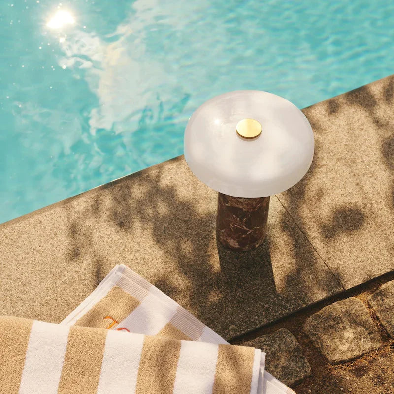 Nordic Portable LED Table Lamp with Marble Base | Nadoma