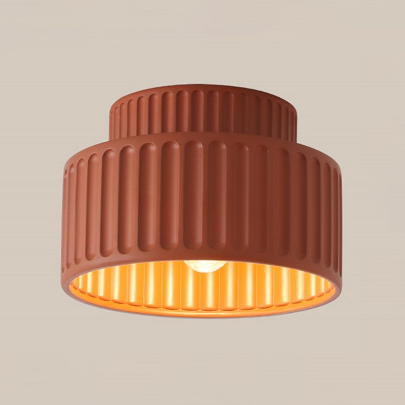 Nordic Resin Cylinder Ceiling Light Flush Mount | Vionne