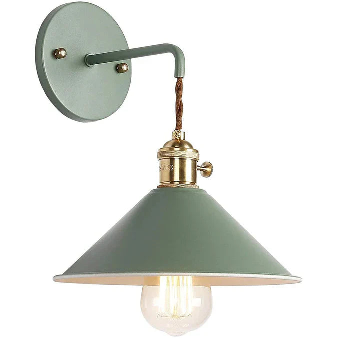 Nordic Retro Wall Light with Flared Glass Shade | Glasora