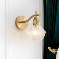 Nordic Shell Brass Finish Modern Wall Sconce Light | Mireva