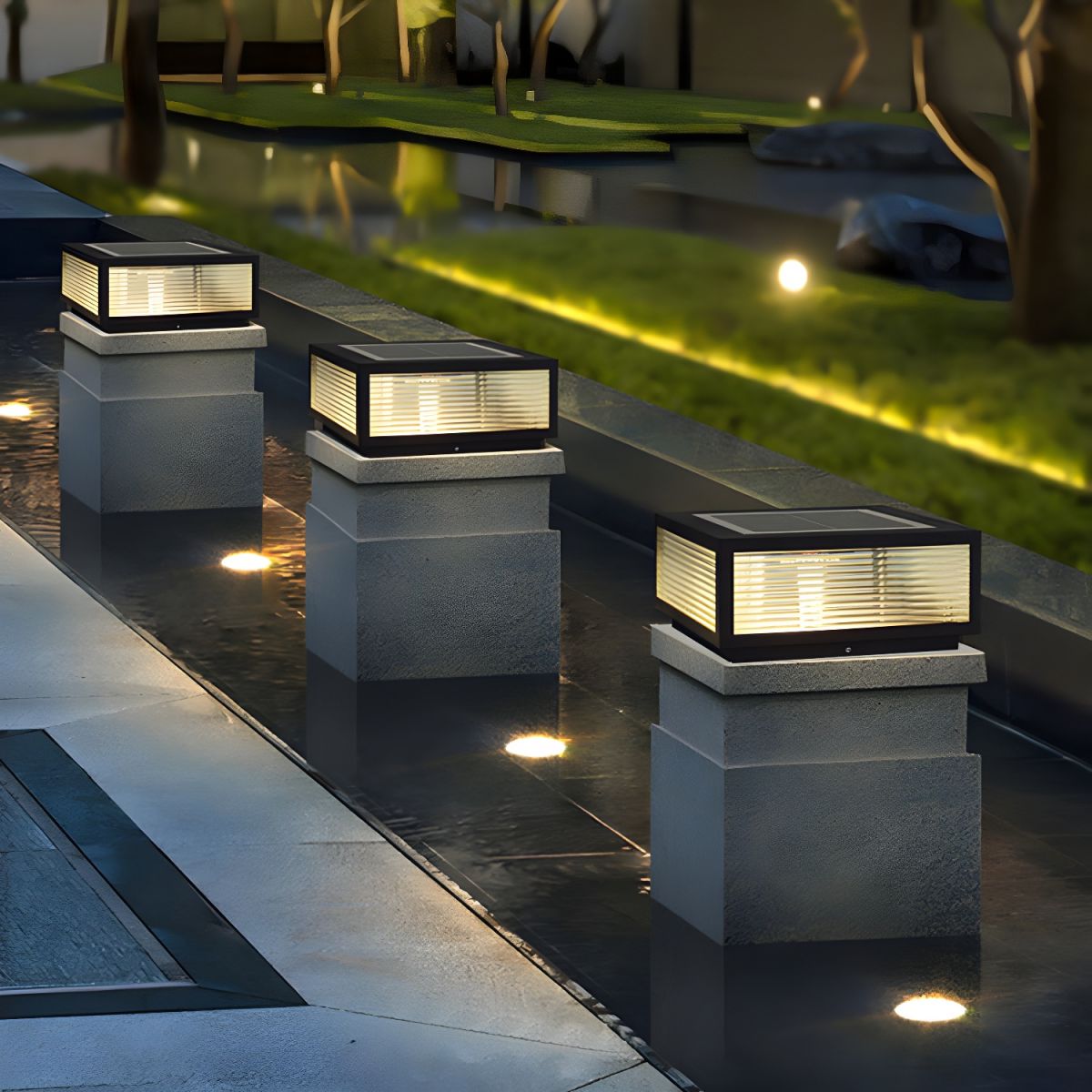 Nordic Square Solar LED Metal Outdoor Light | Norlixy