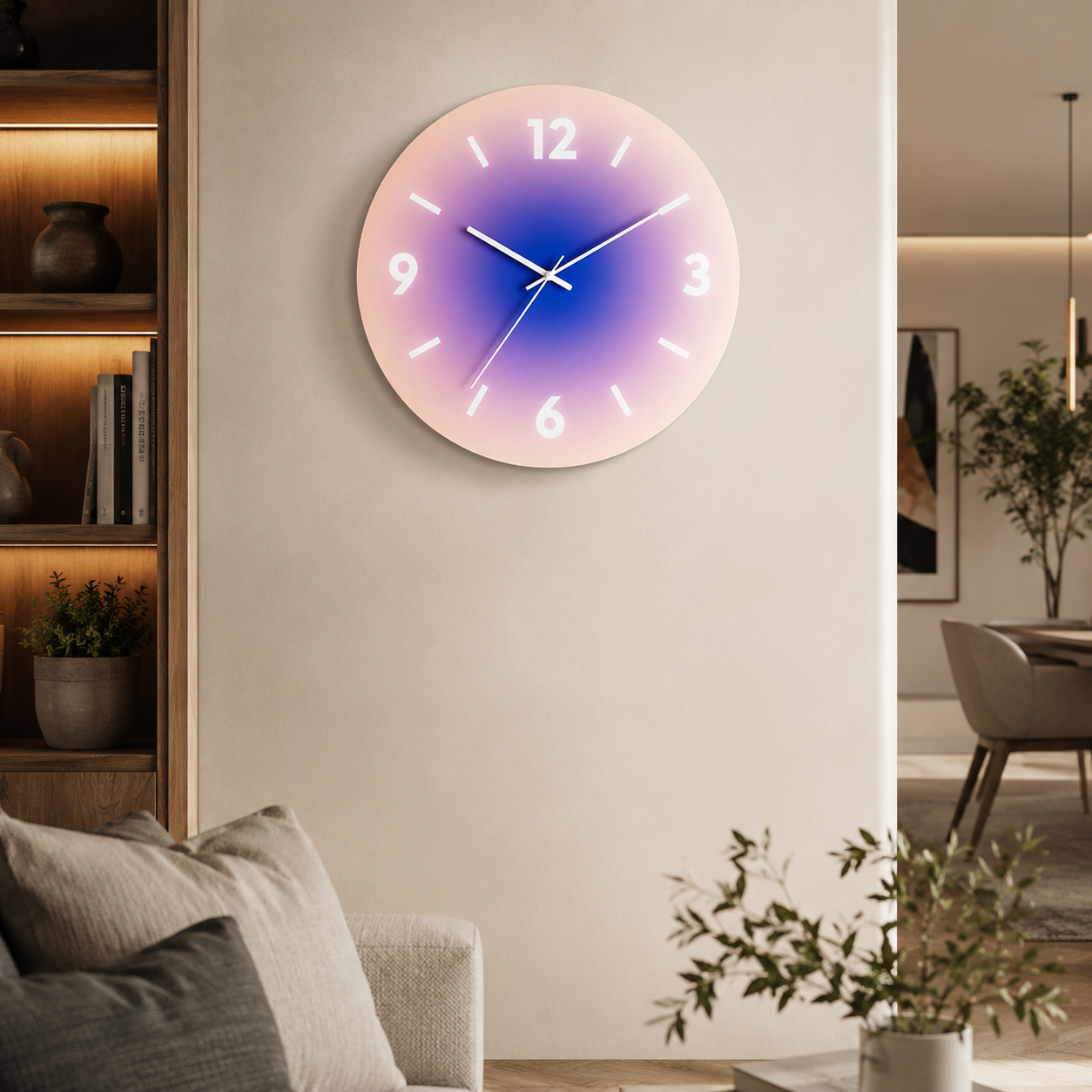 Nordic Style Glass Face Silent Quartz Wall Clock | Norlume
