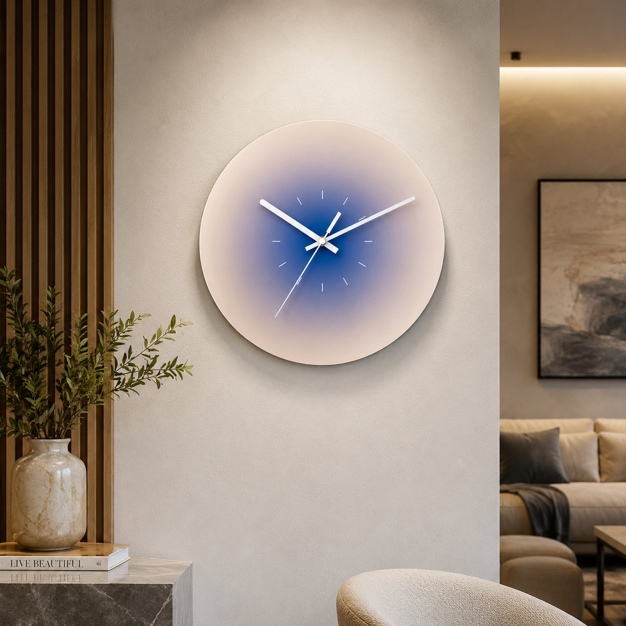 Nordic Style Glass Face Silent Quartz Wall Clock | Norlume