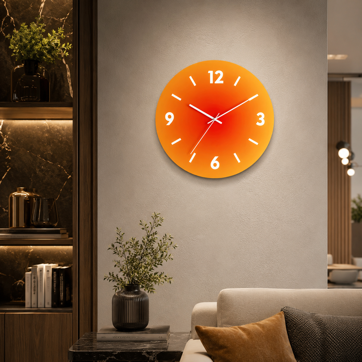 Nordic Style Glass Face Silent Quartz Wall Clock | Norlume