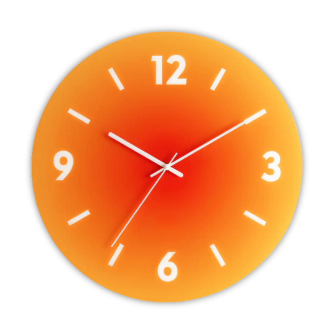 Nordic Style Glass Face Silent Quartz Wall Clock | Norlume