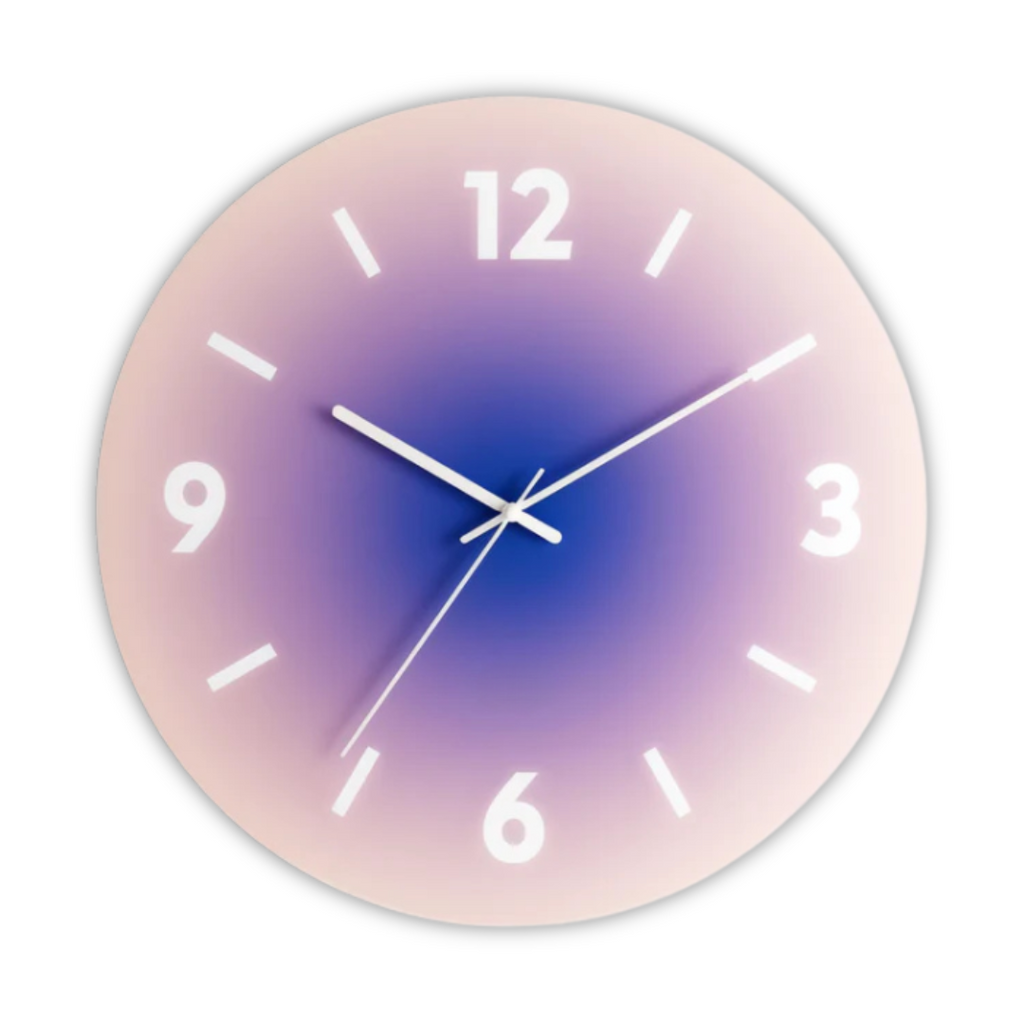 Nordic Style Glass Face Silent Quartz Wall Clock | Norlume