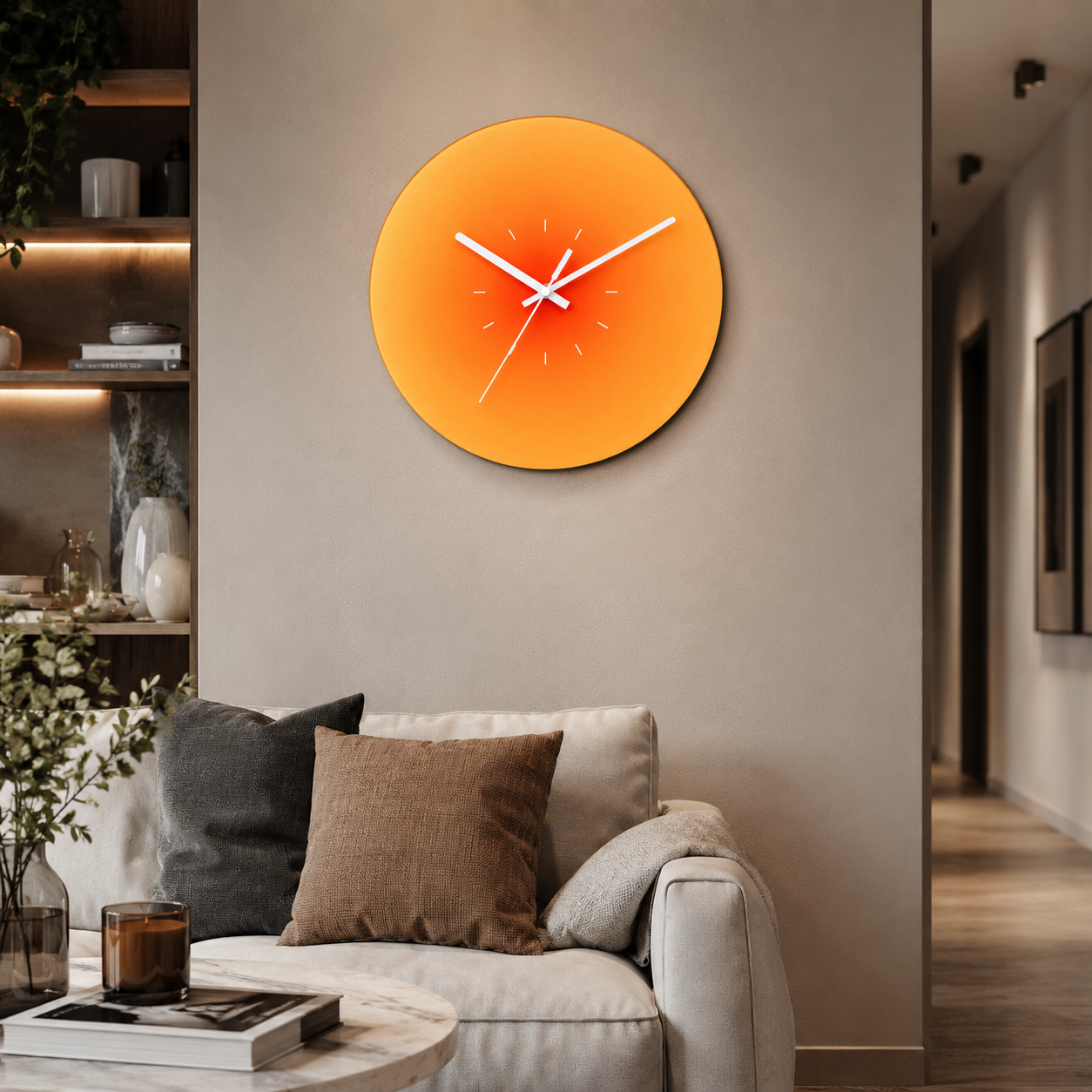 Nordic Style Glass Face Silent Quartz Wall Clock | Norlume